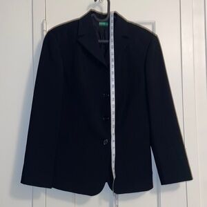 Benetton made in Italy Classic Black Jacket sz 12-14